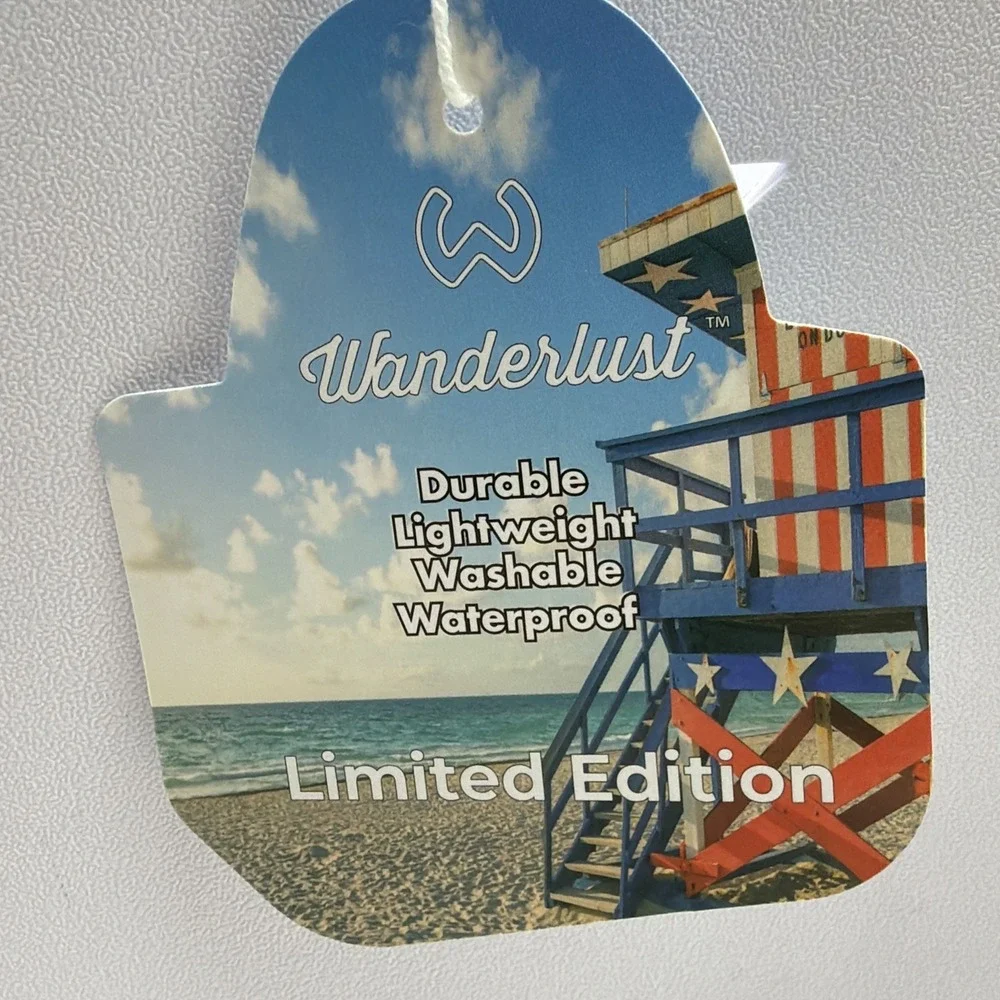 WANDERLUST 14'' AMERICANA CARRY ALL TOTE BAG RUBBER LIMITED EDITION Retro Vibes